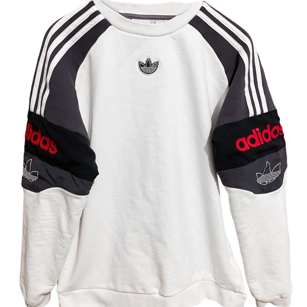 adidas Originals White, Black & Red Crewneck Sweatshirt